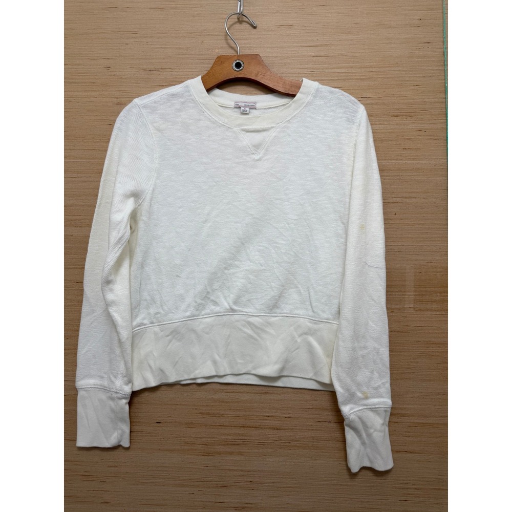 Gap Designed & Crafted Cream Long Sleeve Crew Neck Sweatshirt Womens Medium